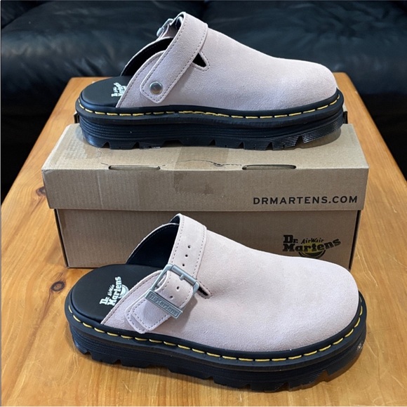 🩶Size 7 - NWT: DR. MARTENS - Women's ZebZag Suede Mules - Picture 11 of 14